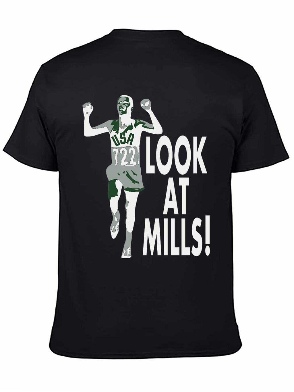 Look At Mills! Mens Graphic Tee - Black