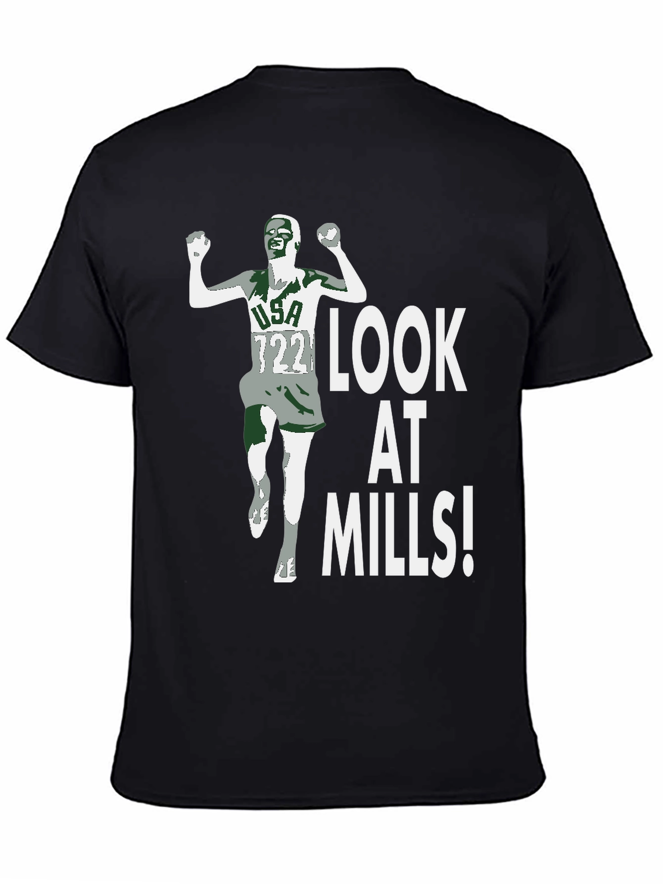Look At Mills! Mens Graphic Tee - Black