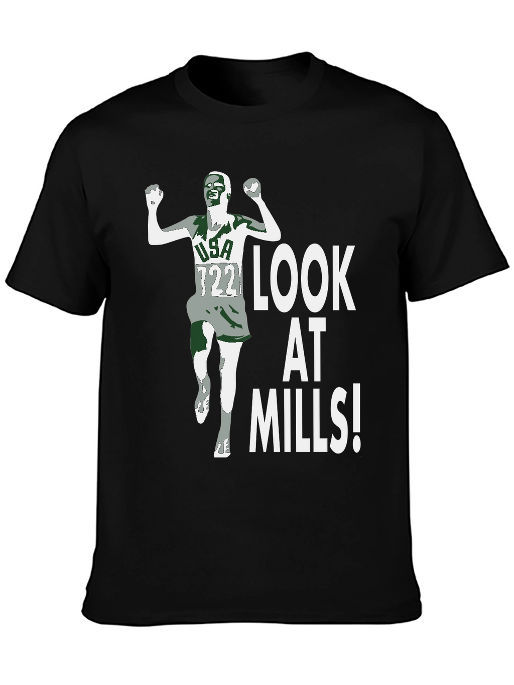 Look At Mills! Mens Graphic Tee - Black