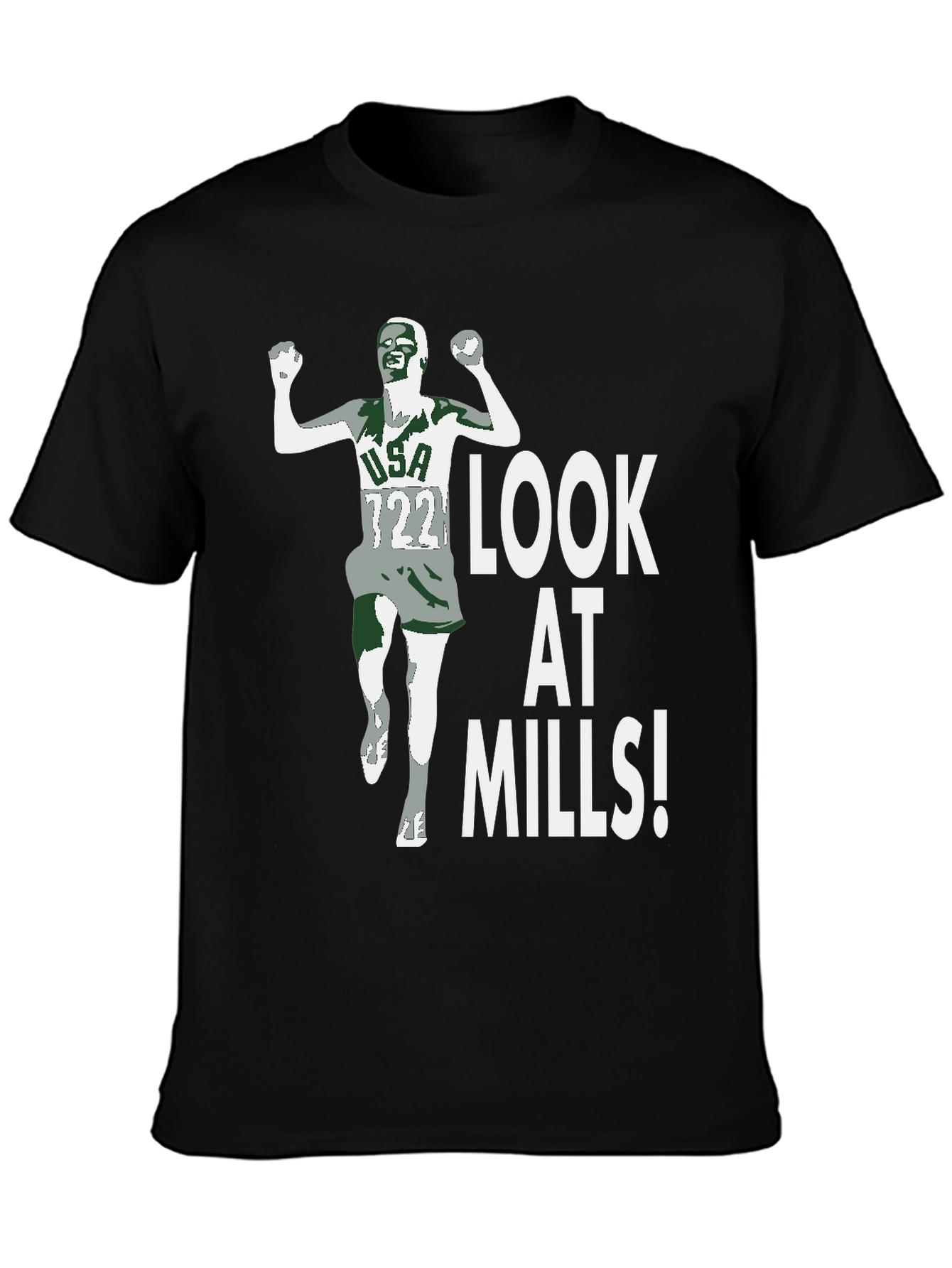 Look At Mills! Mens Graphic Tee - Black