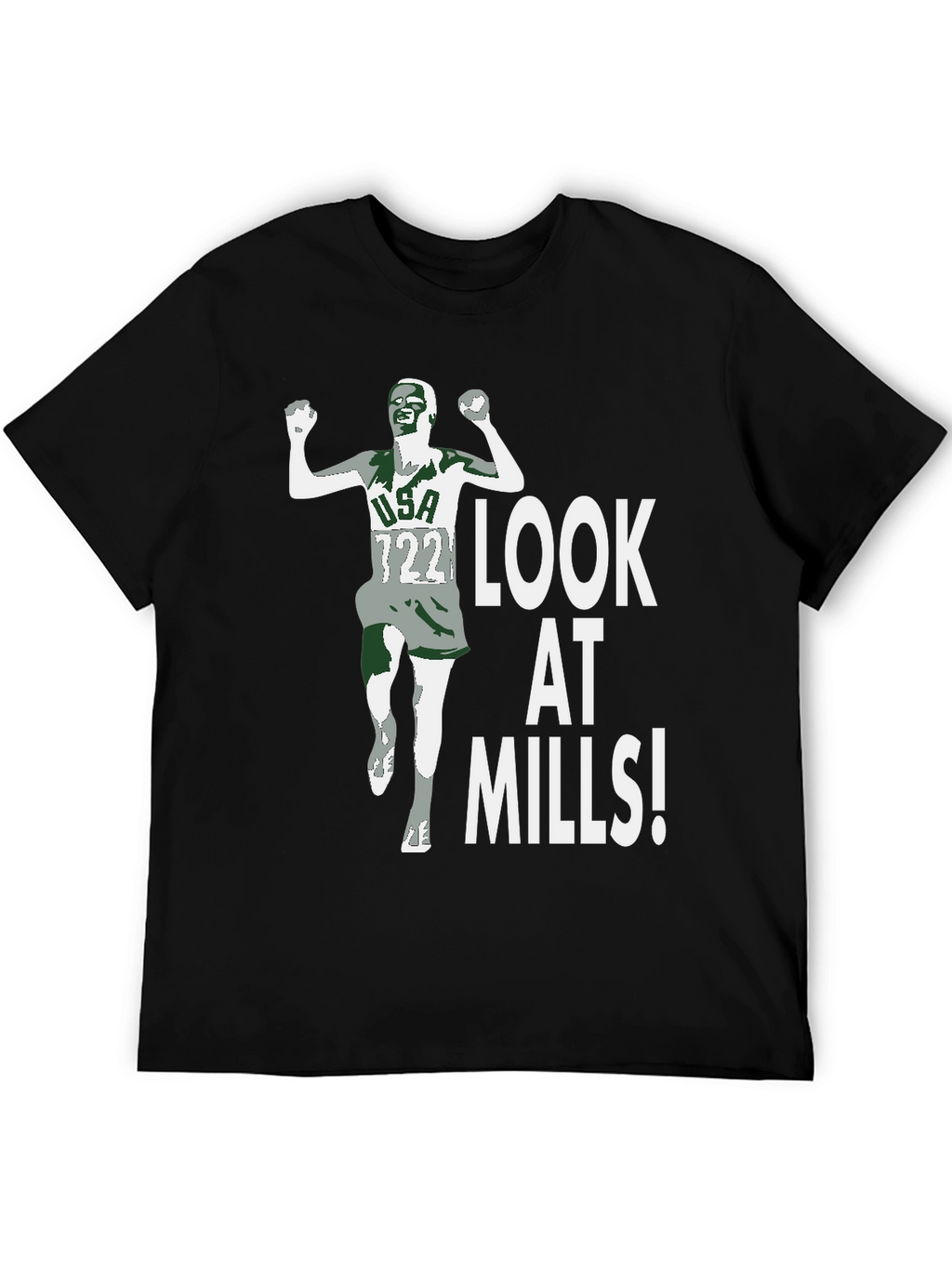 Look At Mills! Mens Graphic Tee - Black
