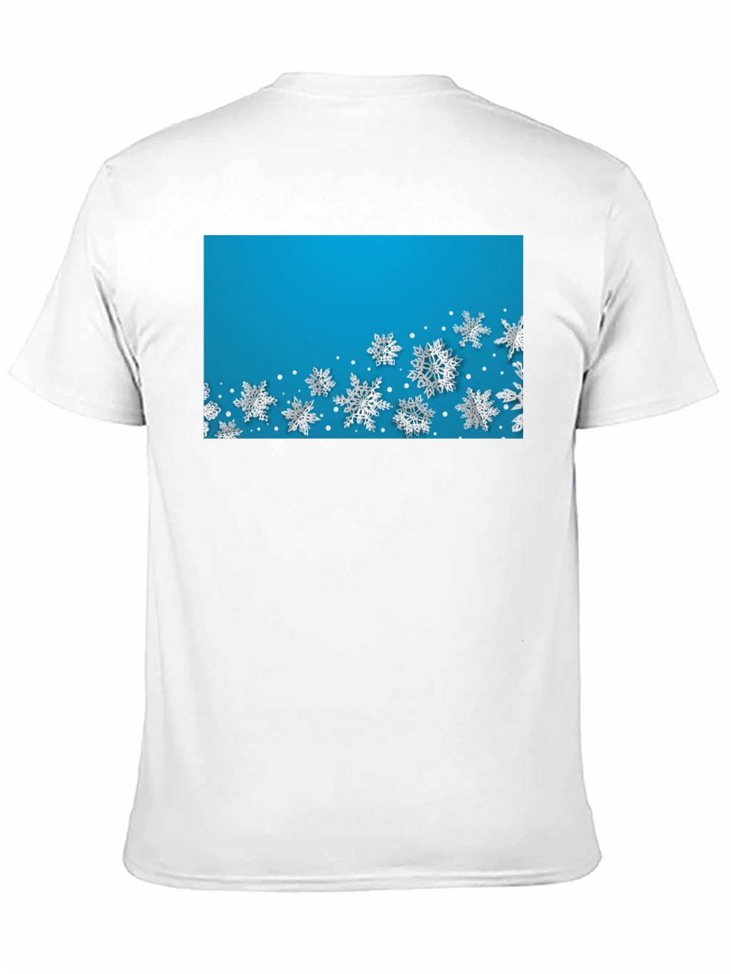 Snowflake Print Crew Neck Tee