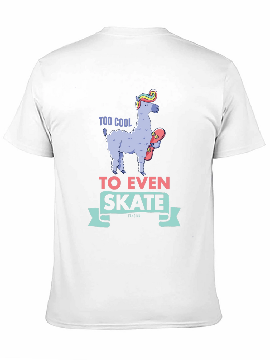 Cool Llama Skateboard T-Shirt