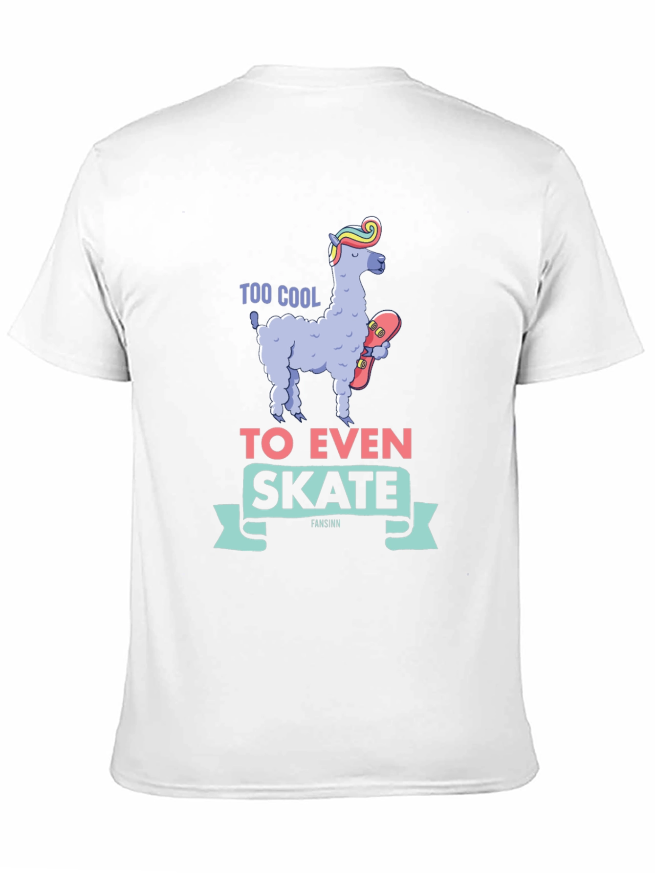 Cool Llama Skateboard T-Shirt
