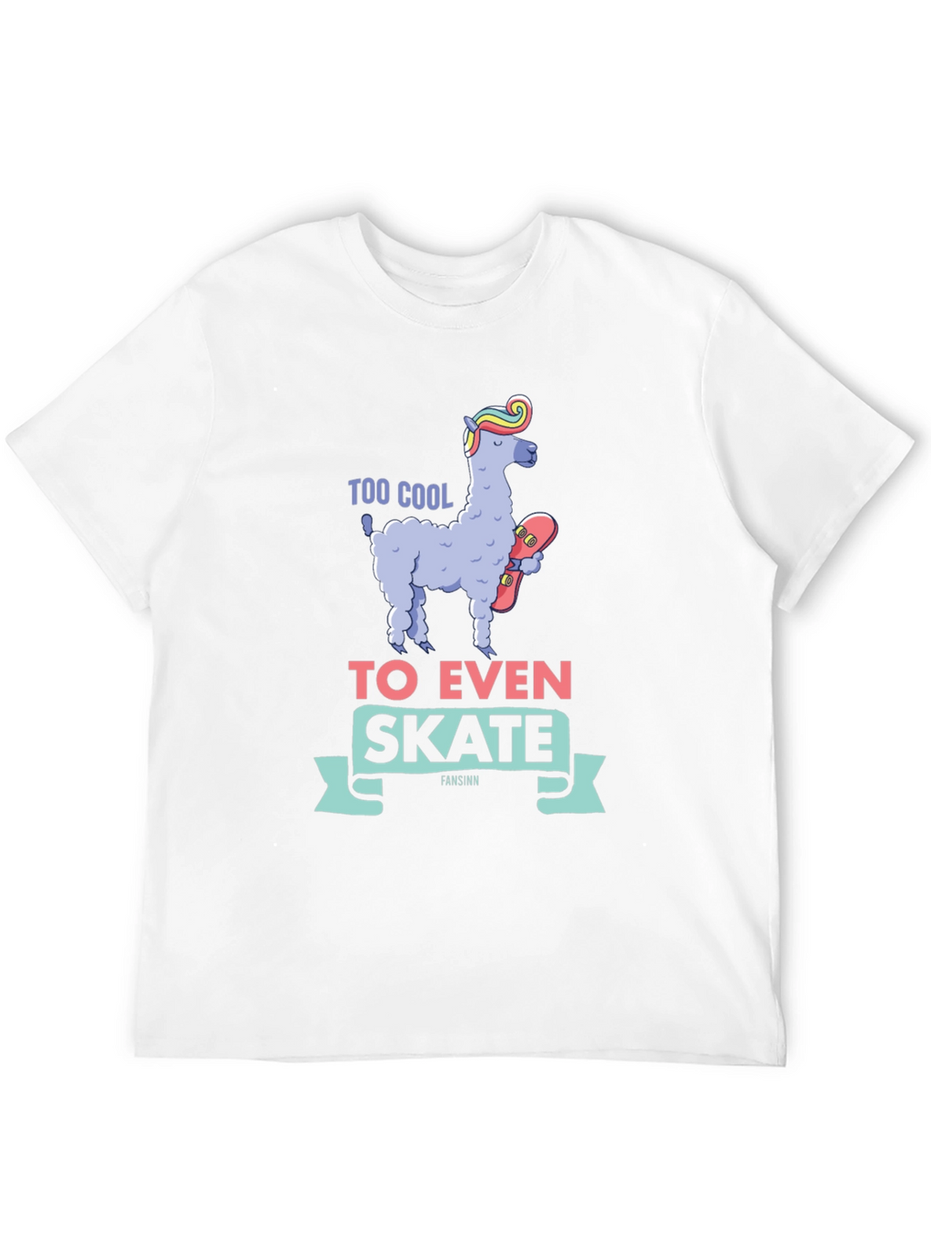 Cool Llama Skateboard T-Shirt