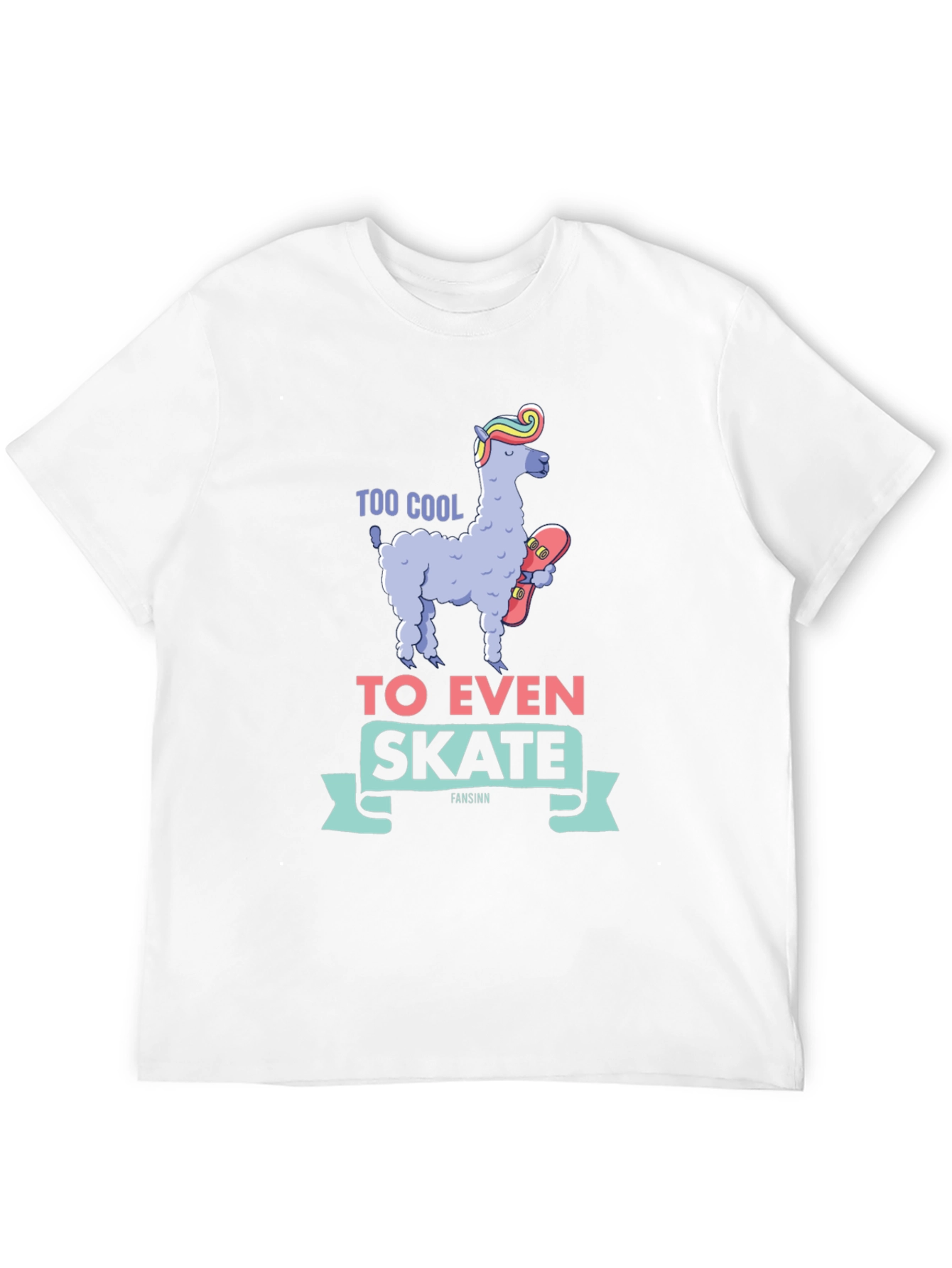 Cool Llama Skateboard T-Shirt