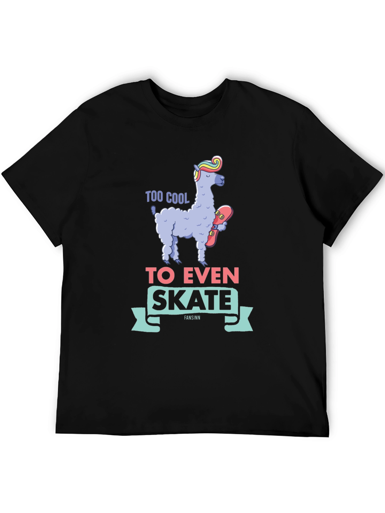 Cool Llama Skateboard T-Shirt