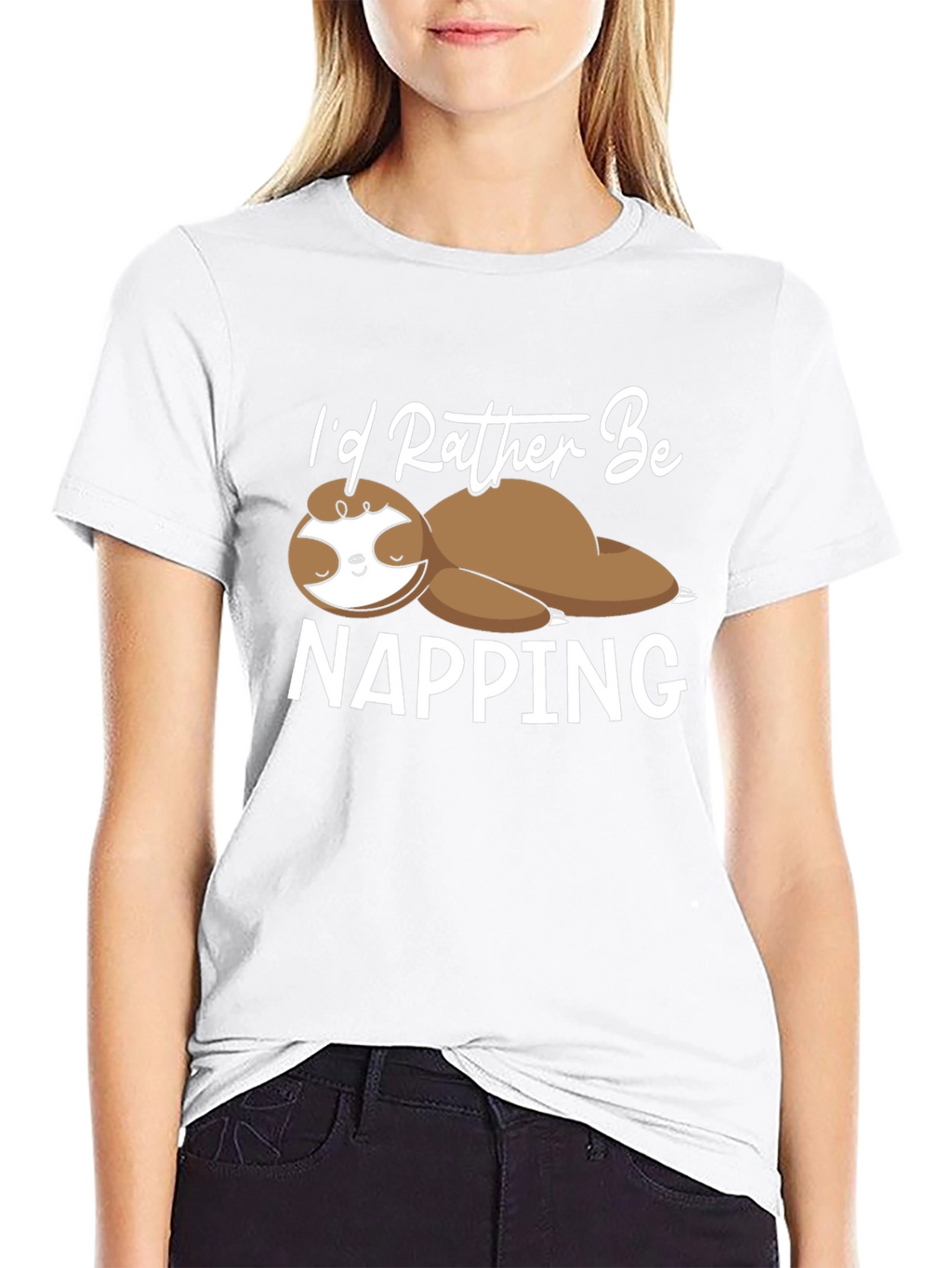 Funny Sloth Napping T-Shirt - Lazy Days Apparel