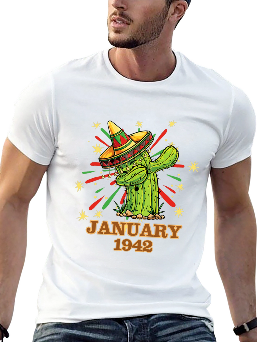 January 1942 Cactus Birthday T-Shirt