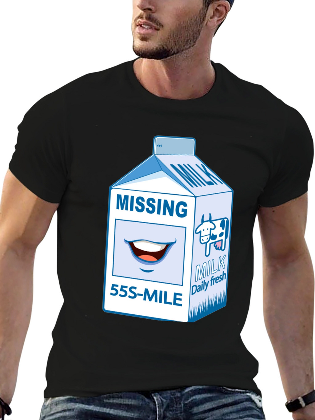 Missing Milk Carton Graphic T-Shirt