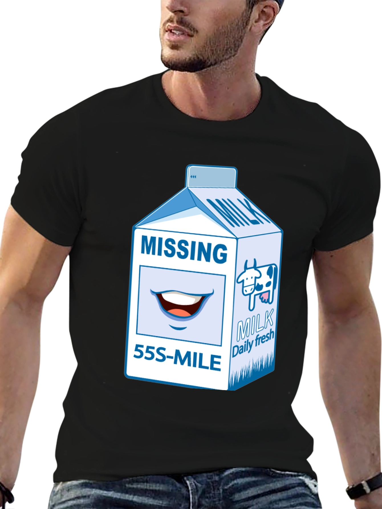 Missing Milk Carton Graphic T-Shirt