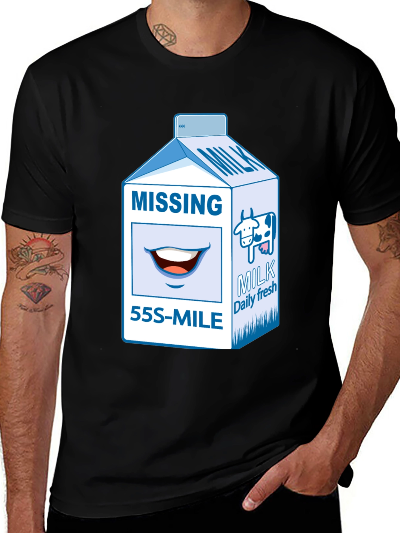 Missing Milk Carton Graphic T-Shirt