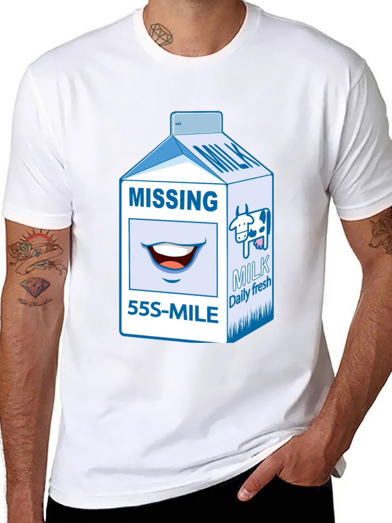 Missing Milk Carton Graphic T-Shirt
