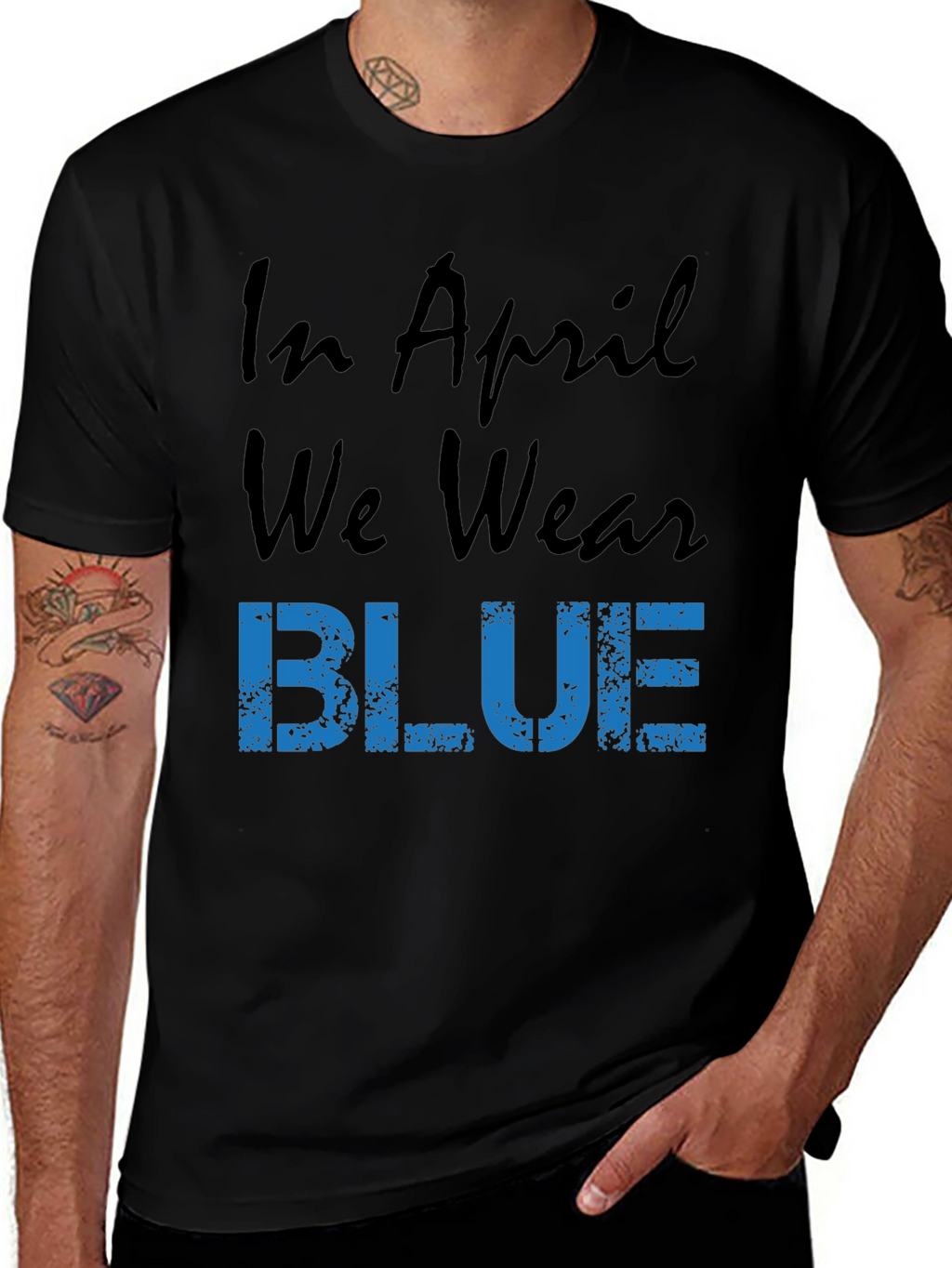In April We Wear Blue Graphic Tee