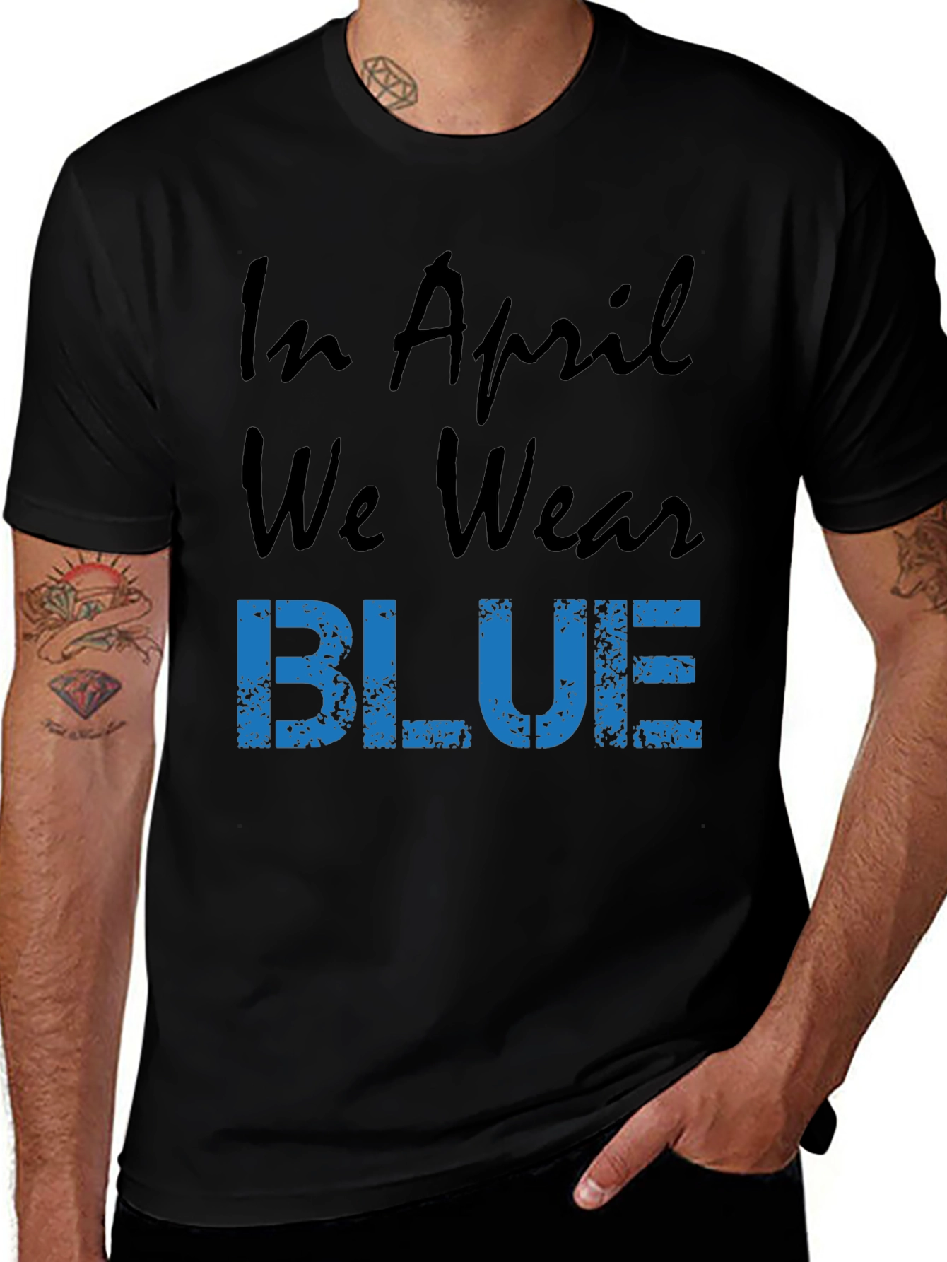 In April We Wear Blue Graphic Tee
