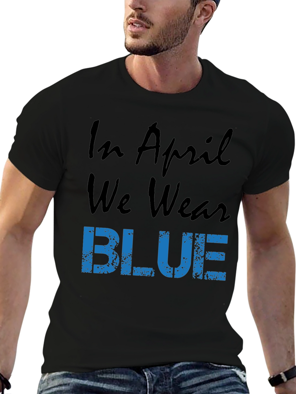 In April We Wear Blue Graphic Tee