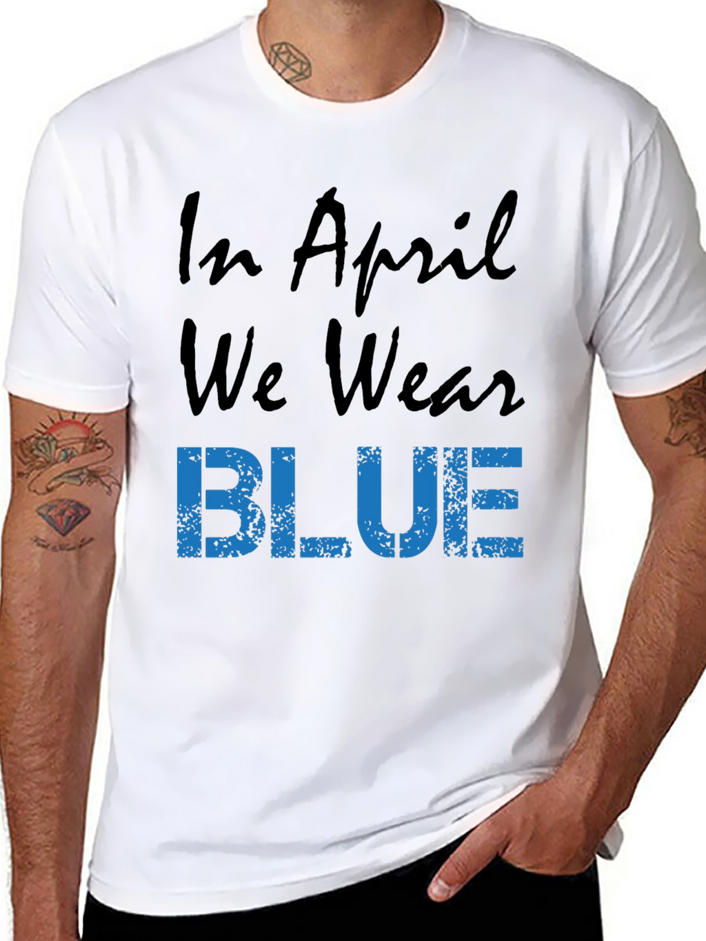 In April We Wear Blue Graphic Tee