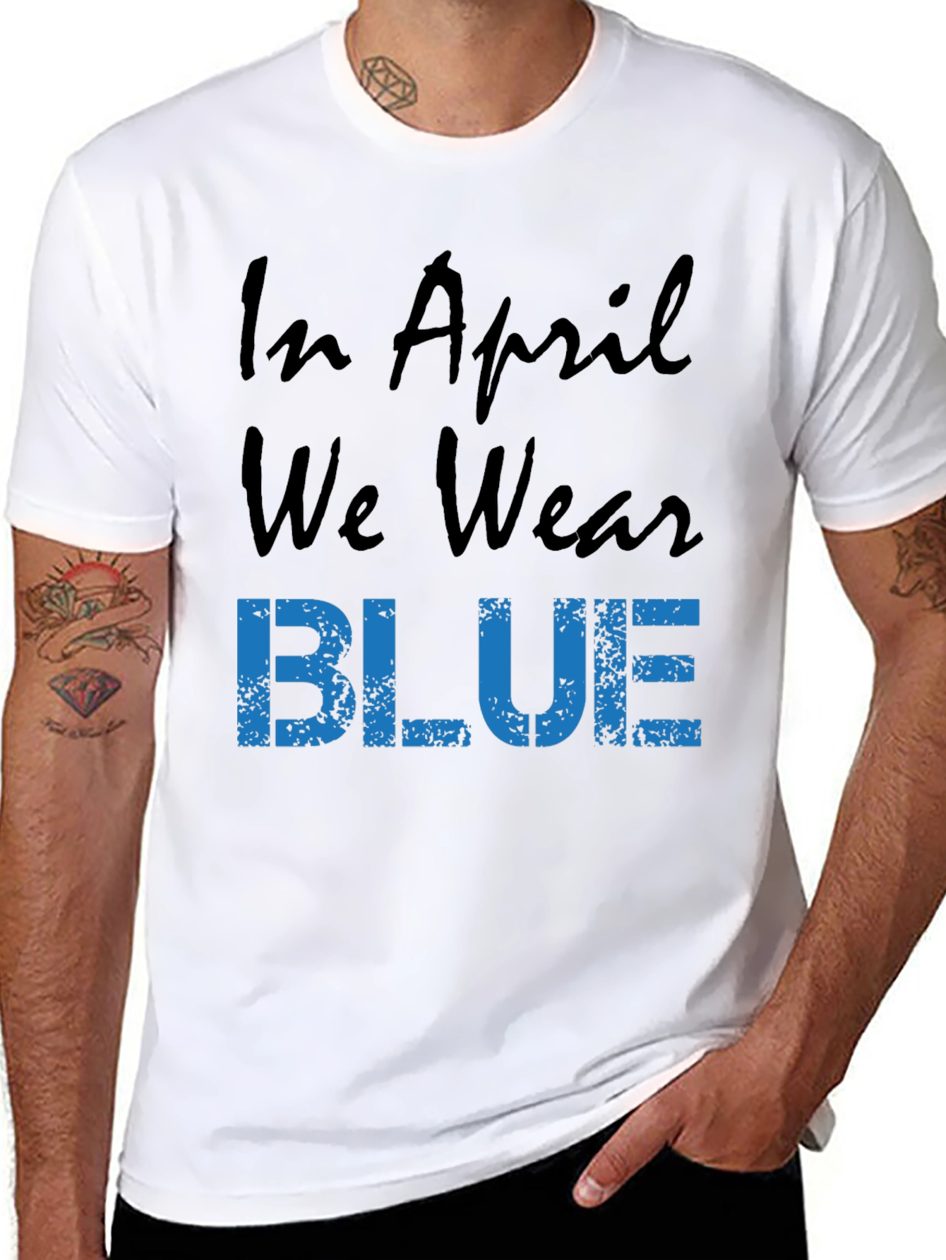 In April We Wear Blue Graphic Tee