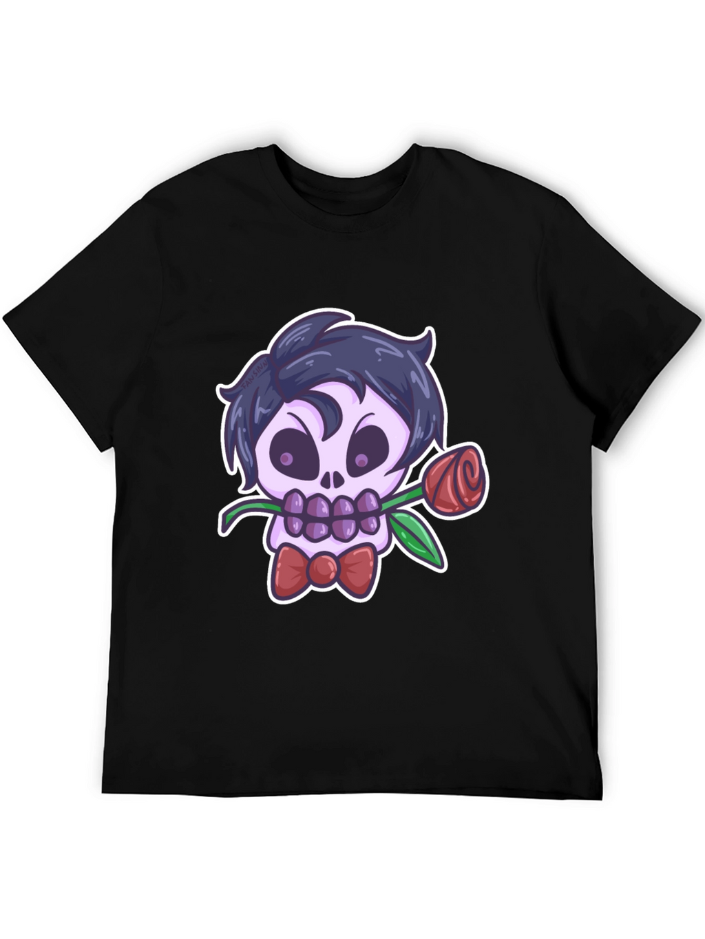 Skull Rose Graphic Tee - Mens Black T-Shirt