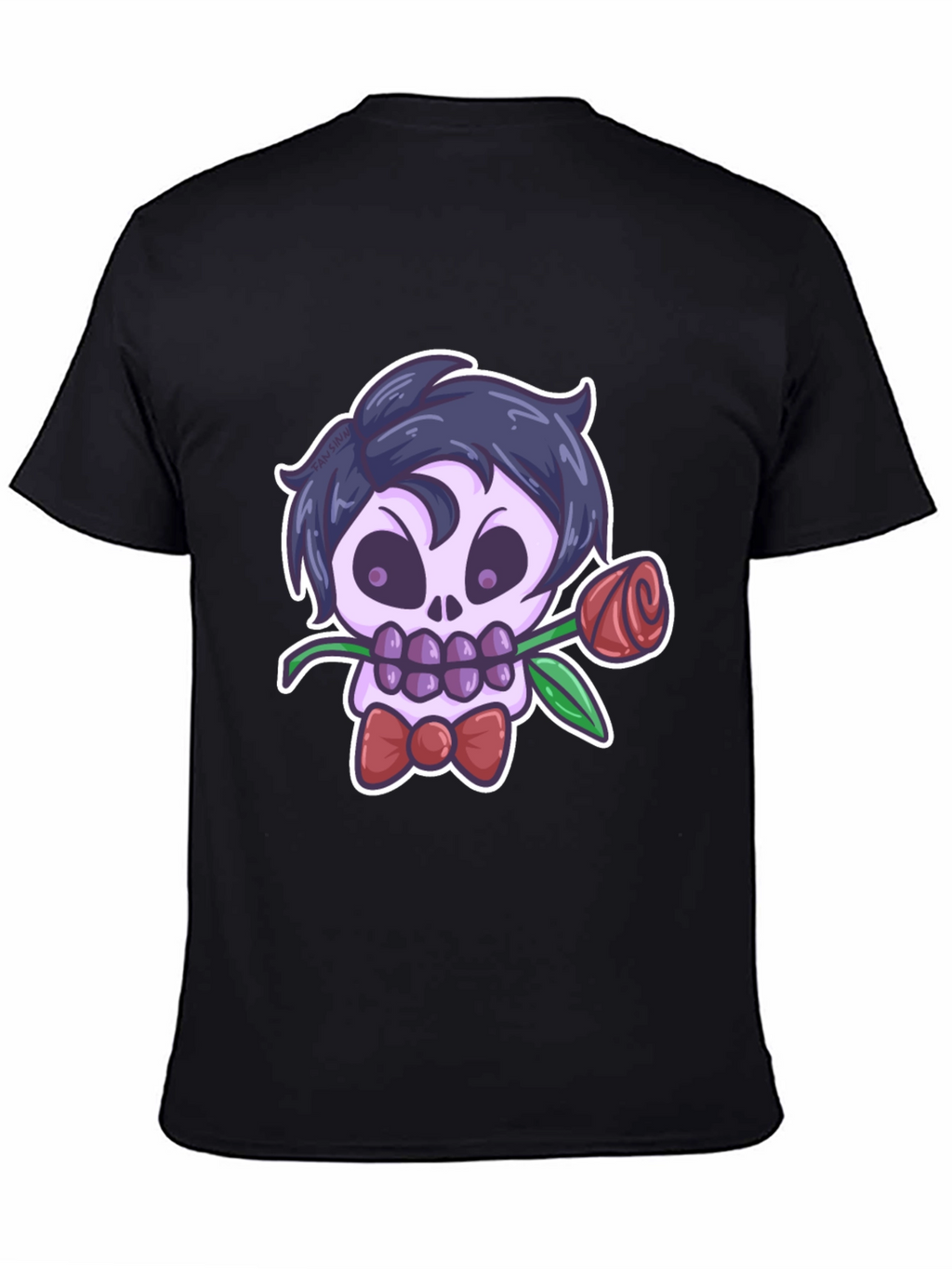 Skull Rose Graphic Tee - Mens Black T-Shirt