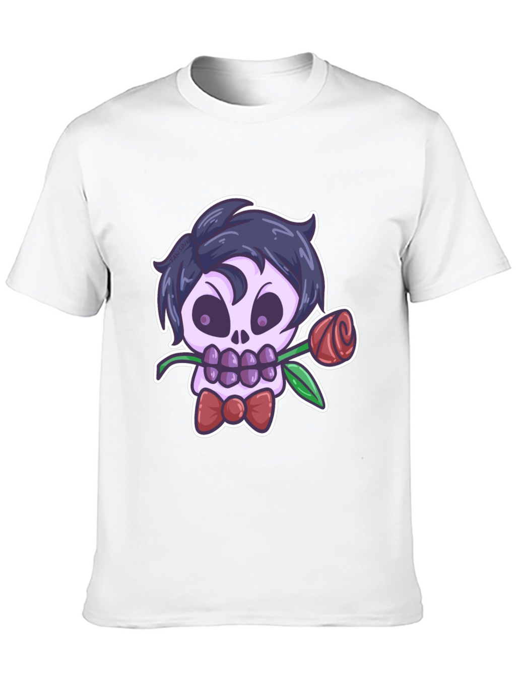 Skull Rose Graphic Tee - Mens Black T-Shirt