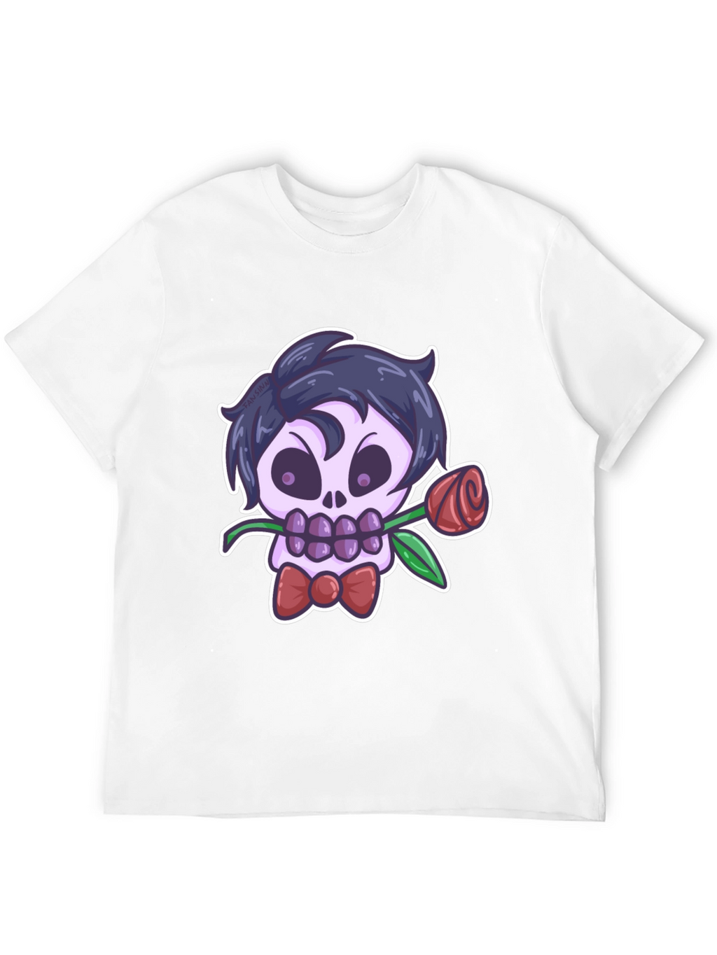 Skull Rose Graphic Tee - Mens Black T-Shirt