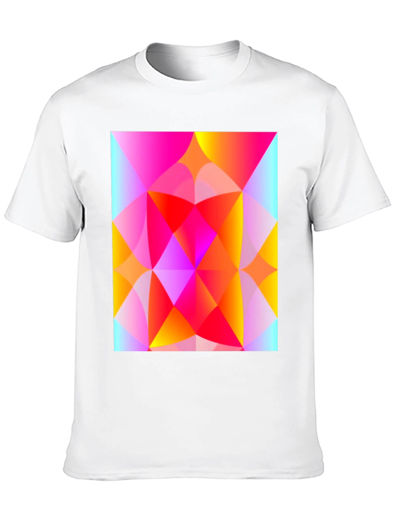 Geometric Art T-Shirt - Vibrant Triangle Design