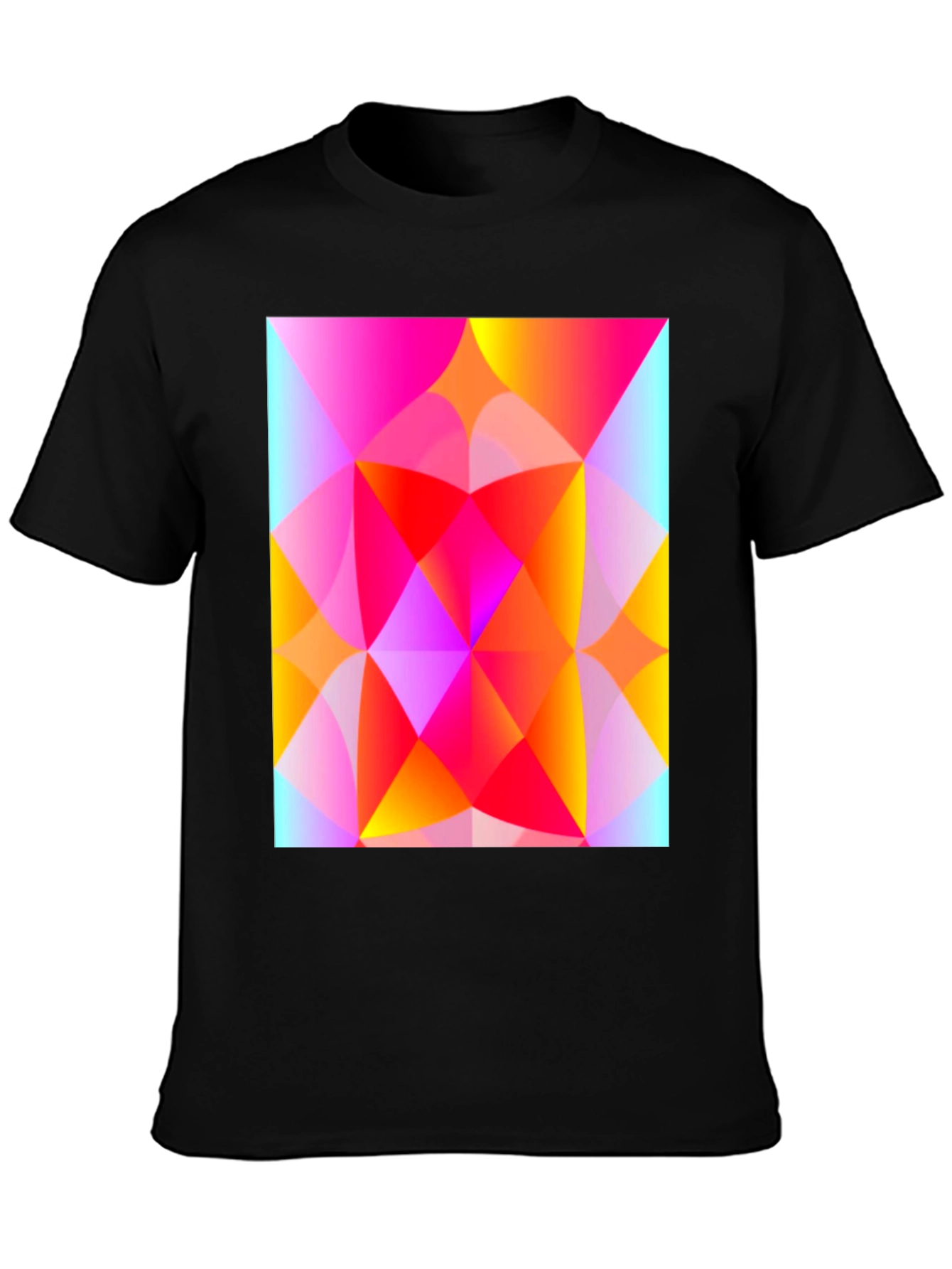 Geometric Art T-Shirt - Vibrant Triangle Design