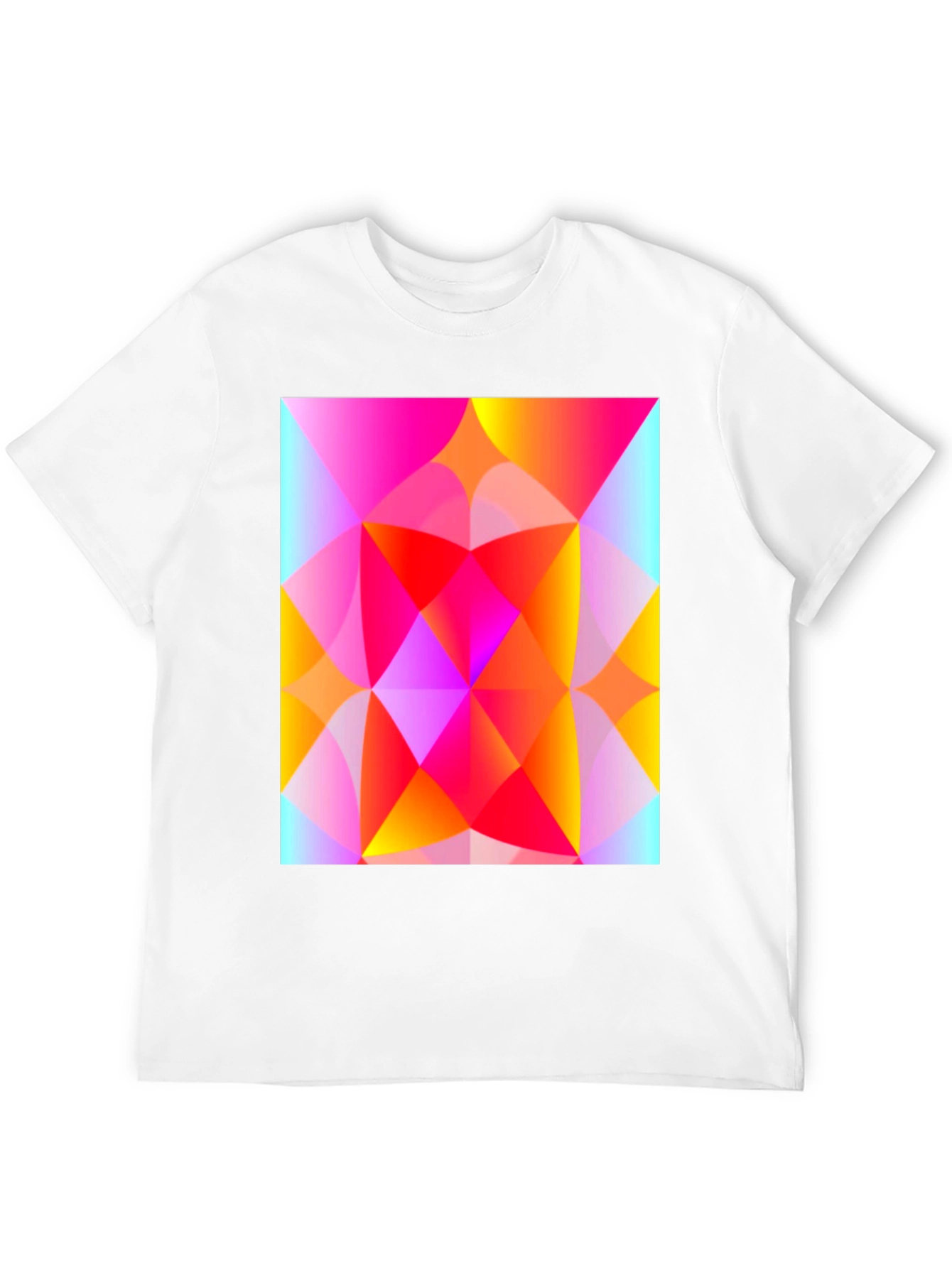 Geometric Art T-Shirt - Vibrant Triangle Design