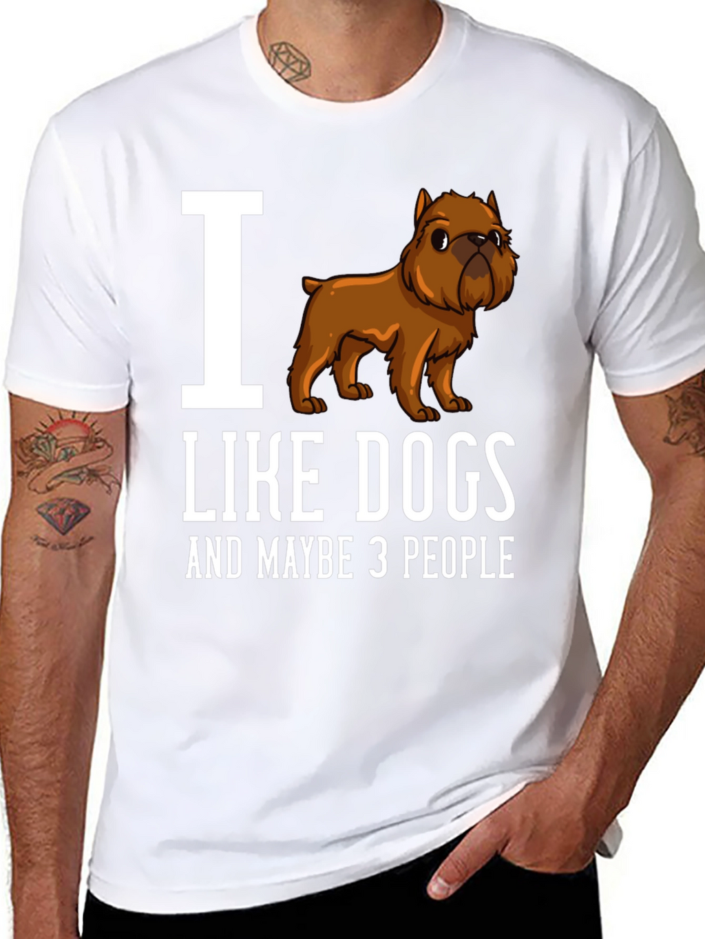 I Love Dogs Funny Graphic T-Shirt