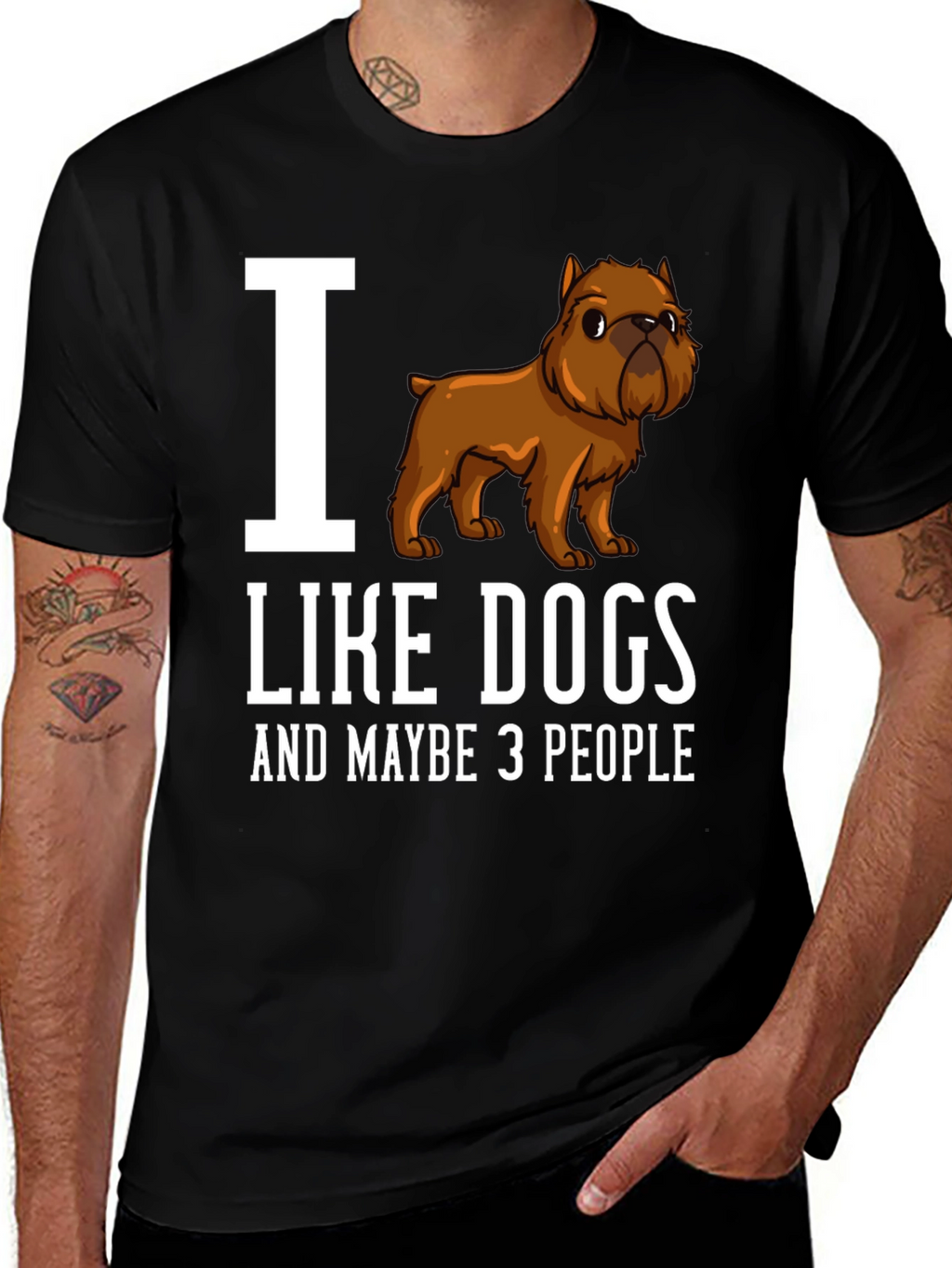 I Love Dogs Funny Graphic T-Shirt