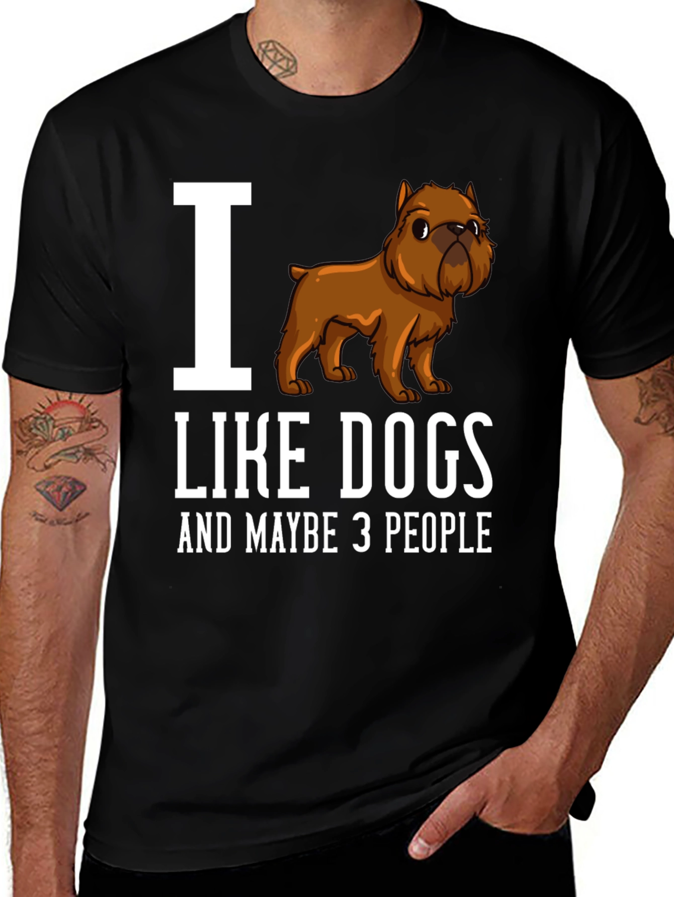 I Love Dogs Funny Graphic T-Shirt