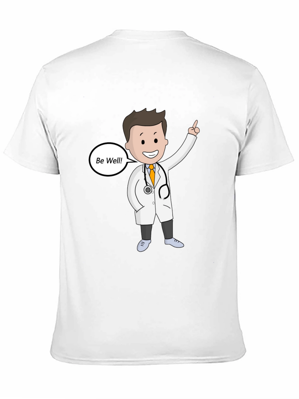 Doctor Cartoon Graphic T-Shirt - Be Well Design