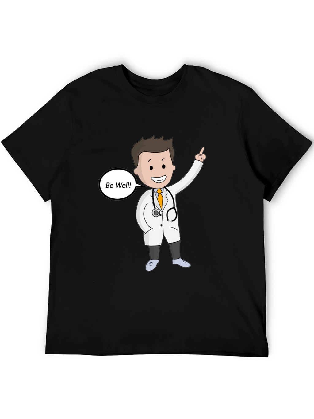 Doctor Cartoon Graphic T-Shirt - Be Well Design