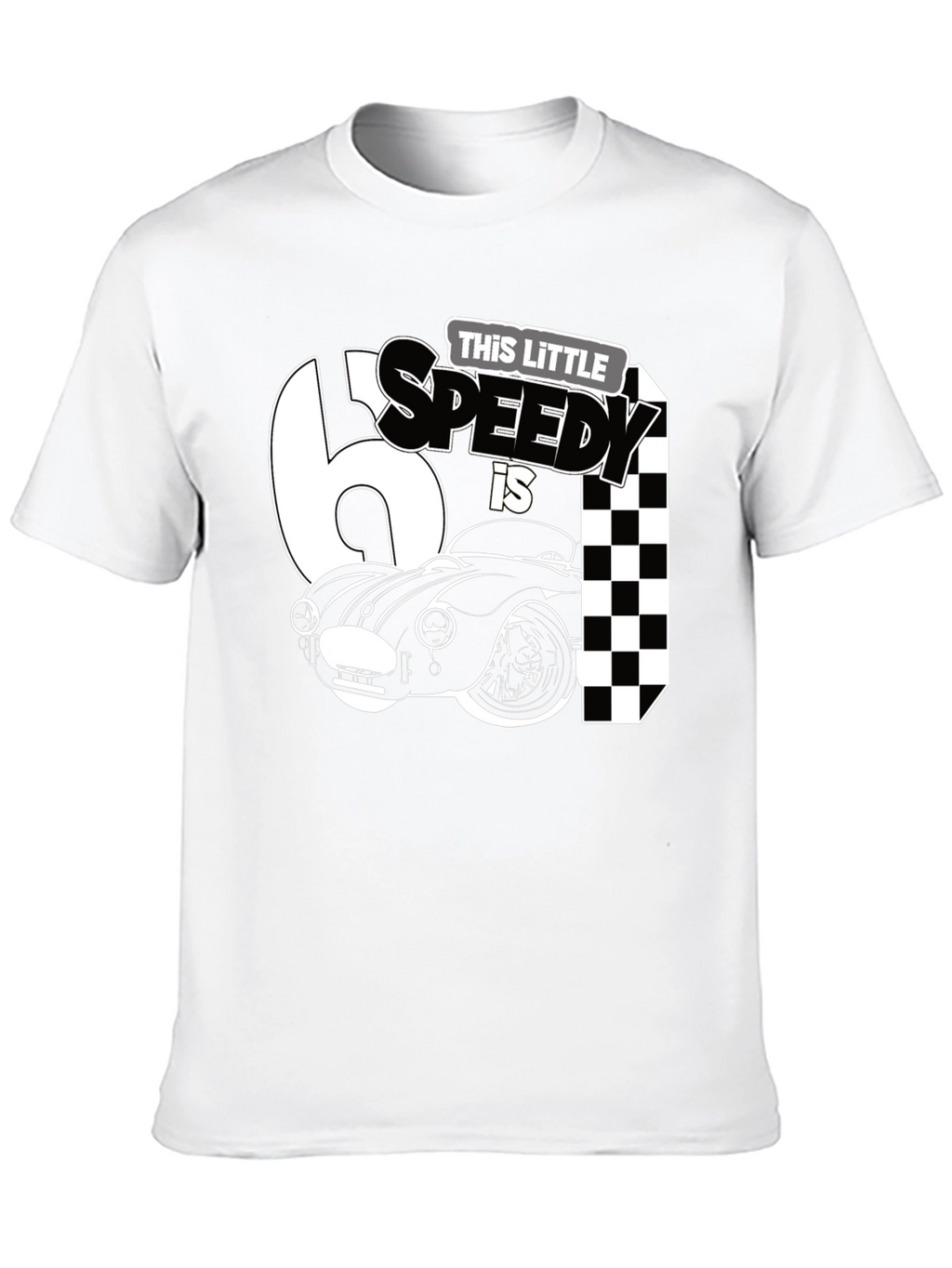 Little Speedy Car Racing Birthday Shirt