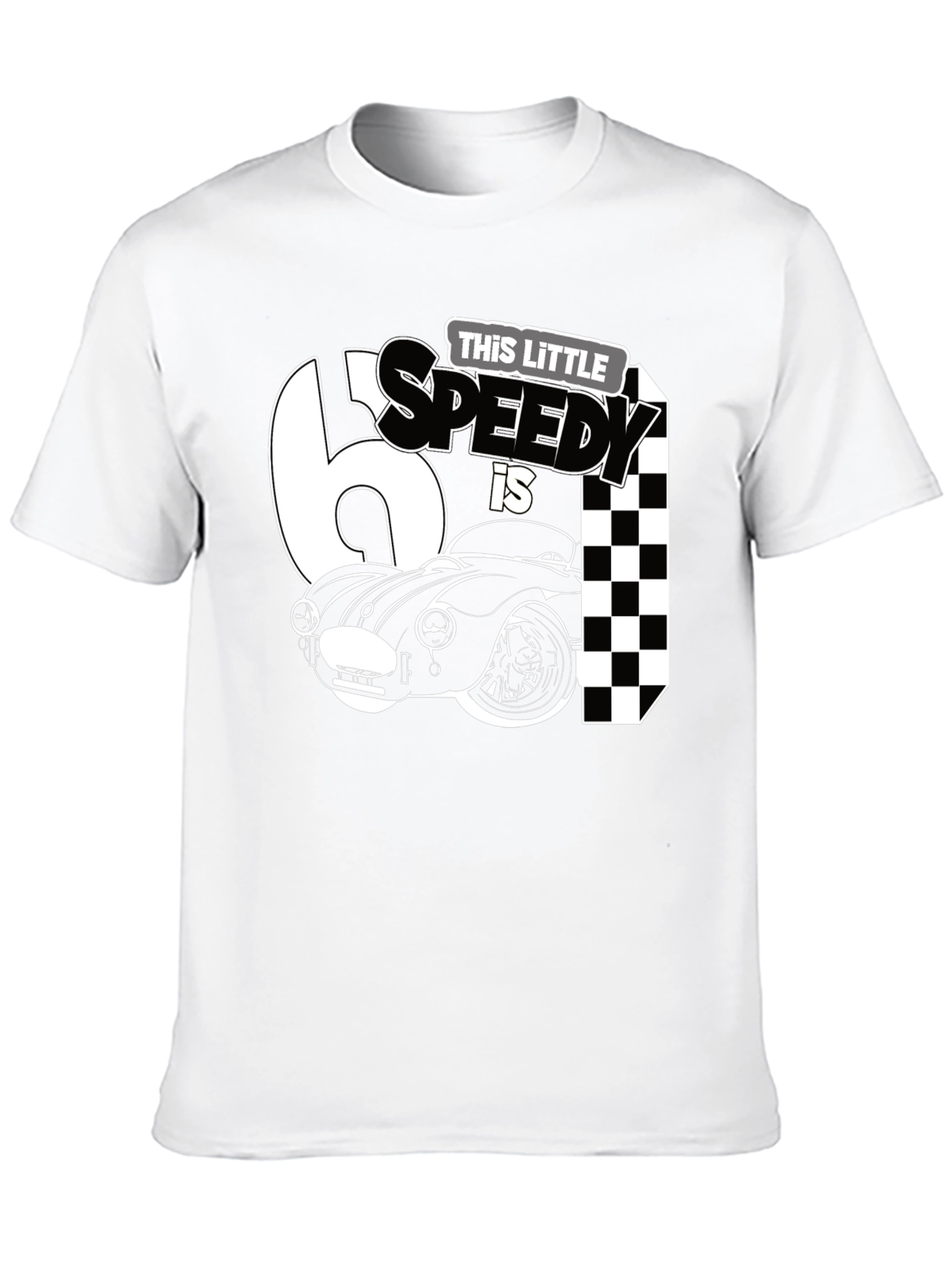 Little Speedy Car Racing Birthday Shirt