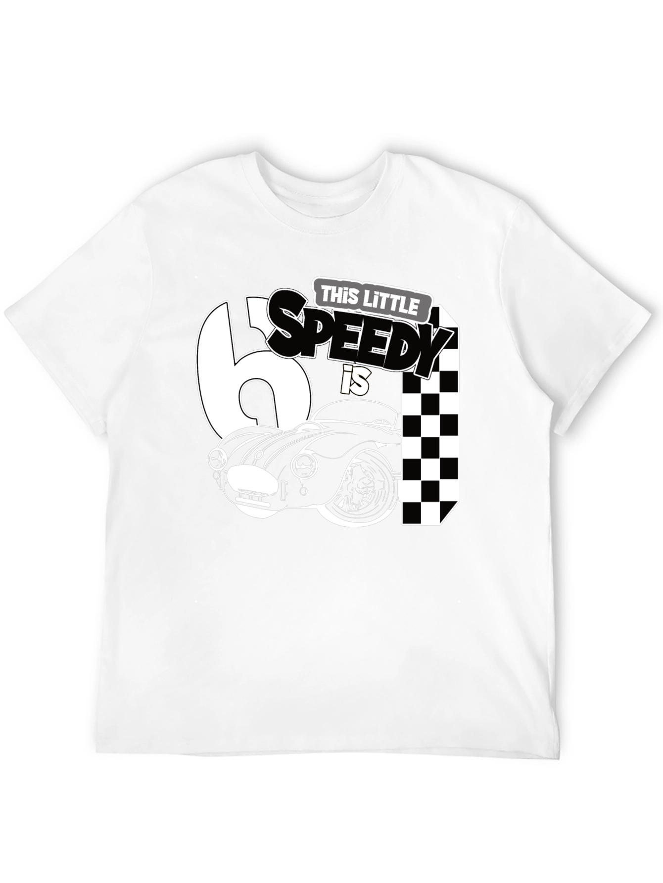 Little Speedy Car Racing Birthday Shirt