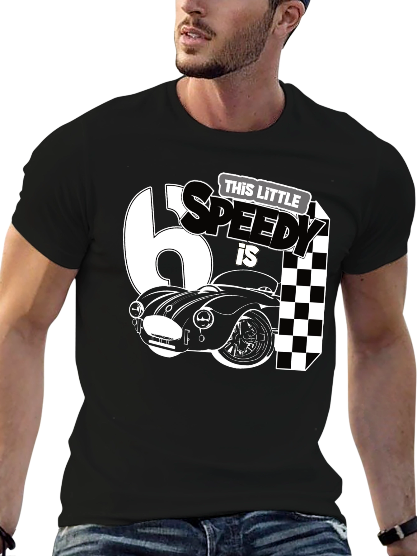 Little Speedy Car Racing Birthday Shirt