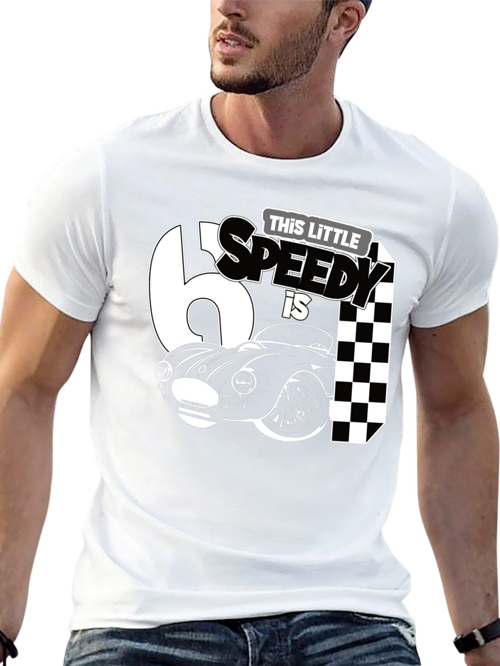 Little Speedy Car Racing Birthday Shirt