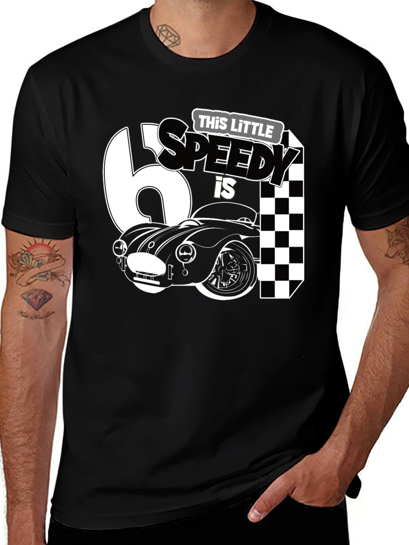 Little Speedy Car Racing Birthday Shirt