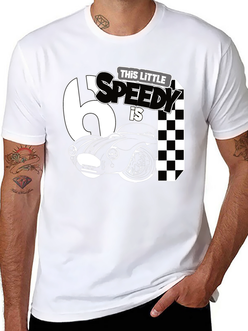 Little Speedy Car Racing Birthday Shirt