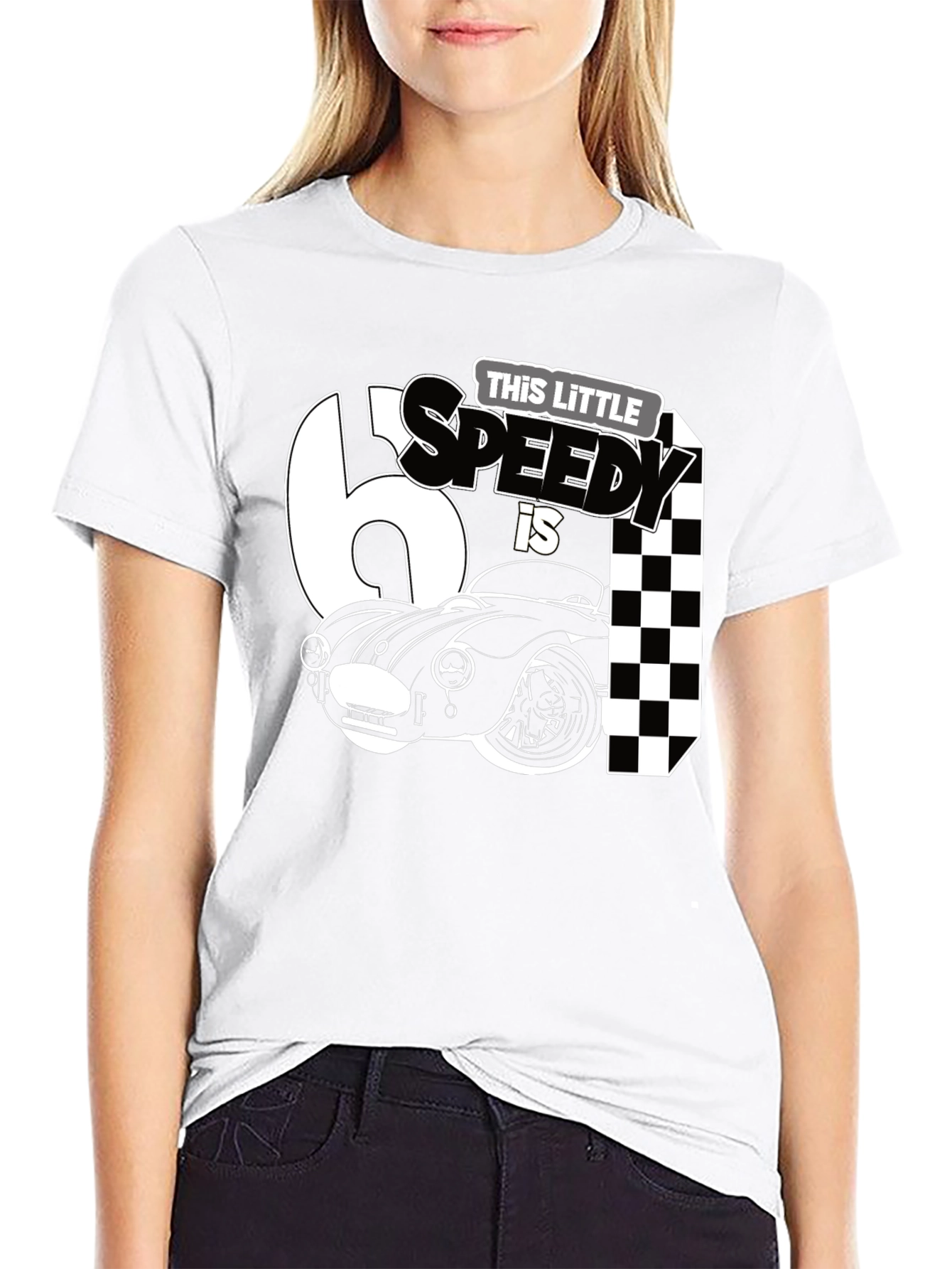 Little Speedy Car Racing Birthday Shirt