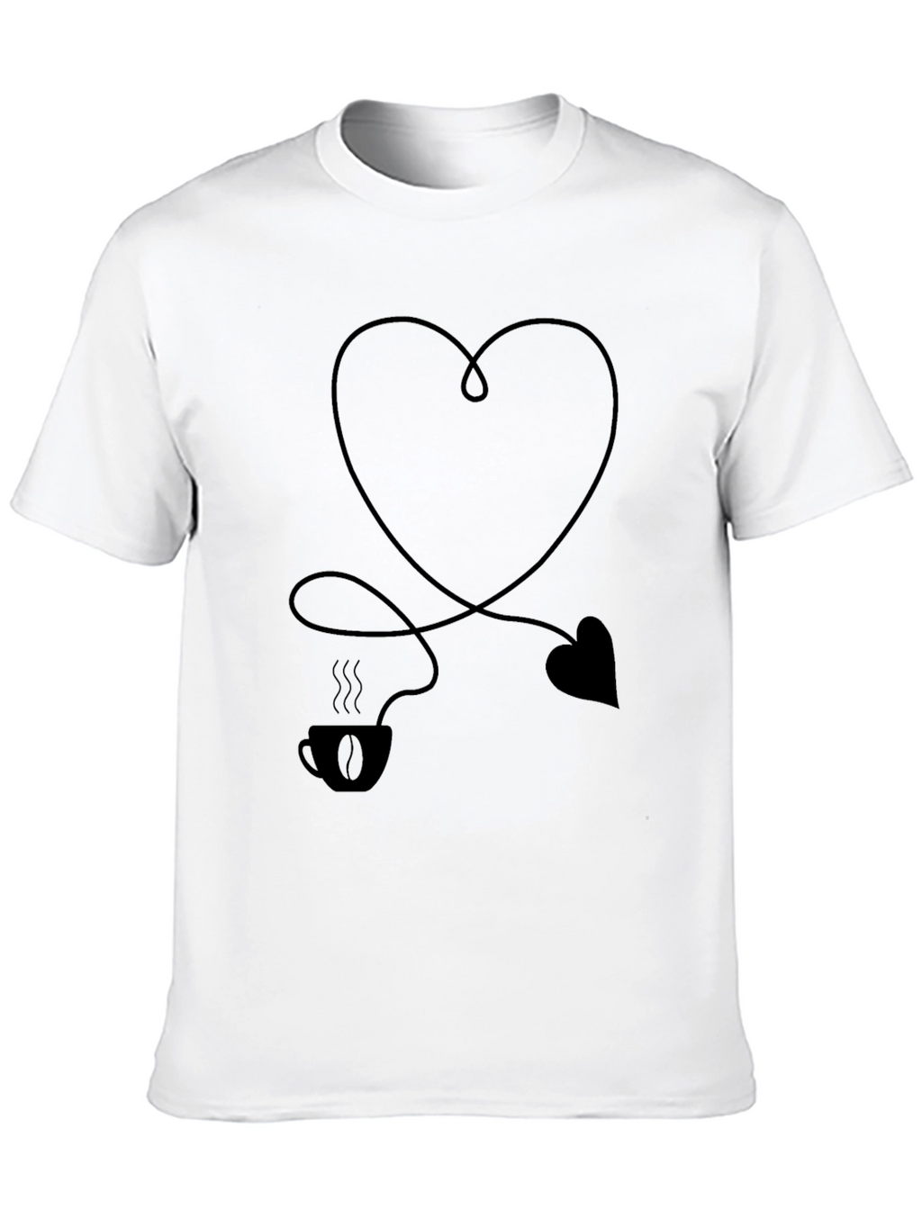 Coffee Heart Graphic T-Shirt - Love Your Brew