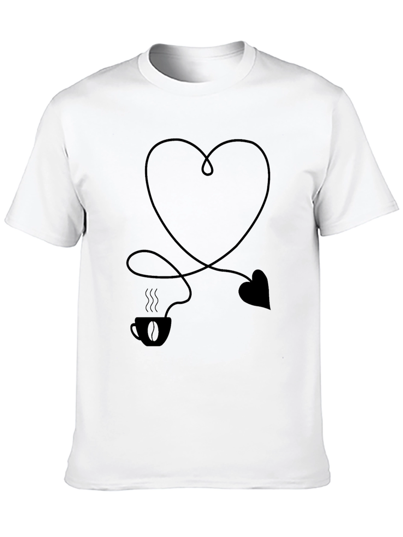 Coffee Heart Graphic T-Shirt - Love Your Brew
