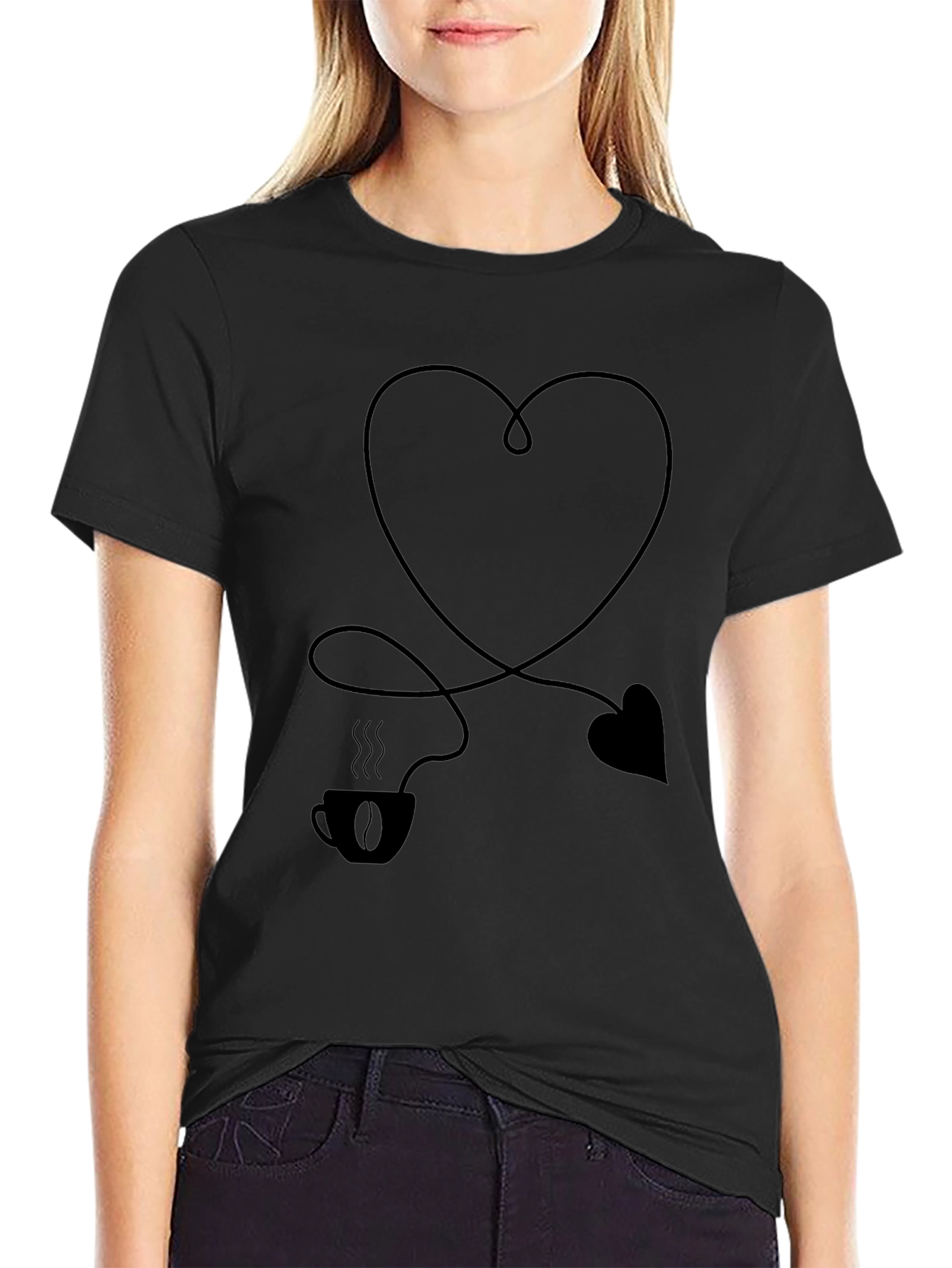 Coffee Heart Graphic T-Shirt - Love Your Brew