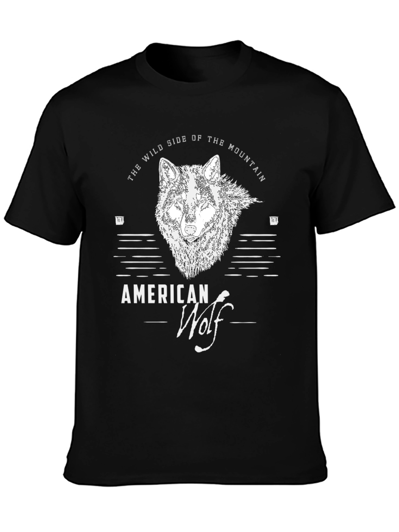 American Wolf Graphic T-Shirt - Wild Side of the Mountain