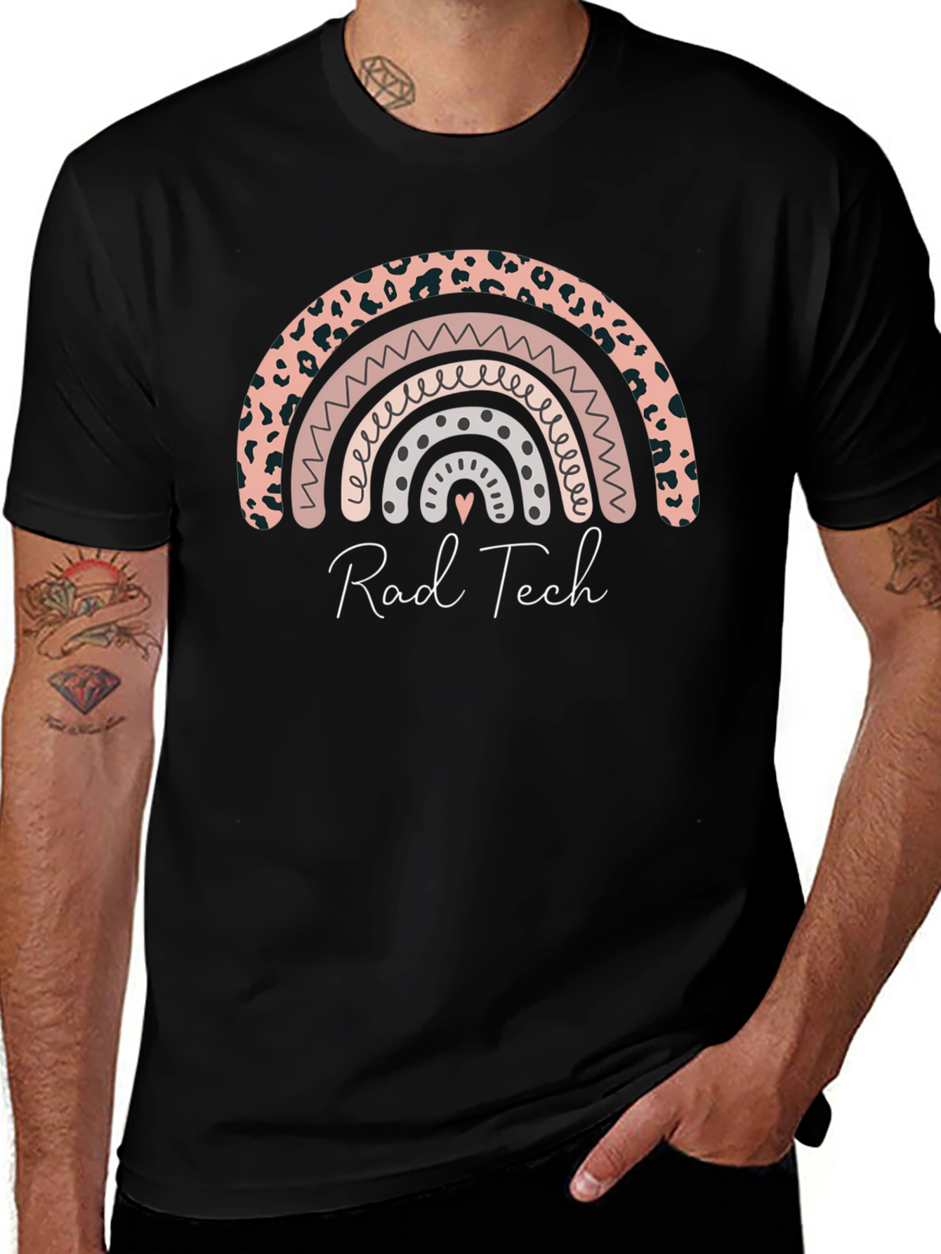 Rad Tech Rainbow Graphic Tee - Soft Black Shirt