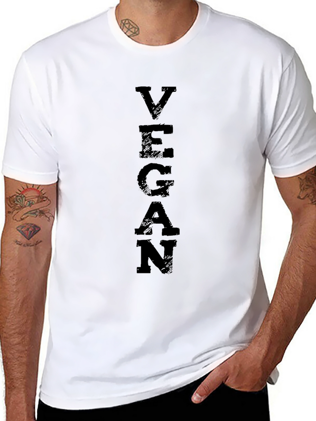 Vegan Graphic Tee - Black Unisex T-Shirt