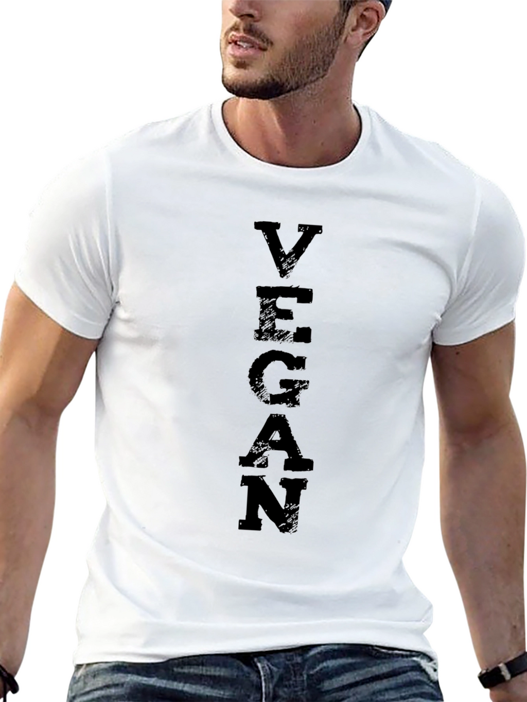 Vegan Graphic Tee - Black Unisex T-Shirt