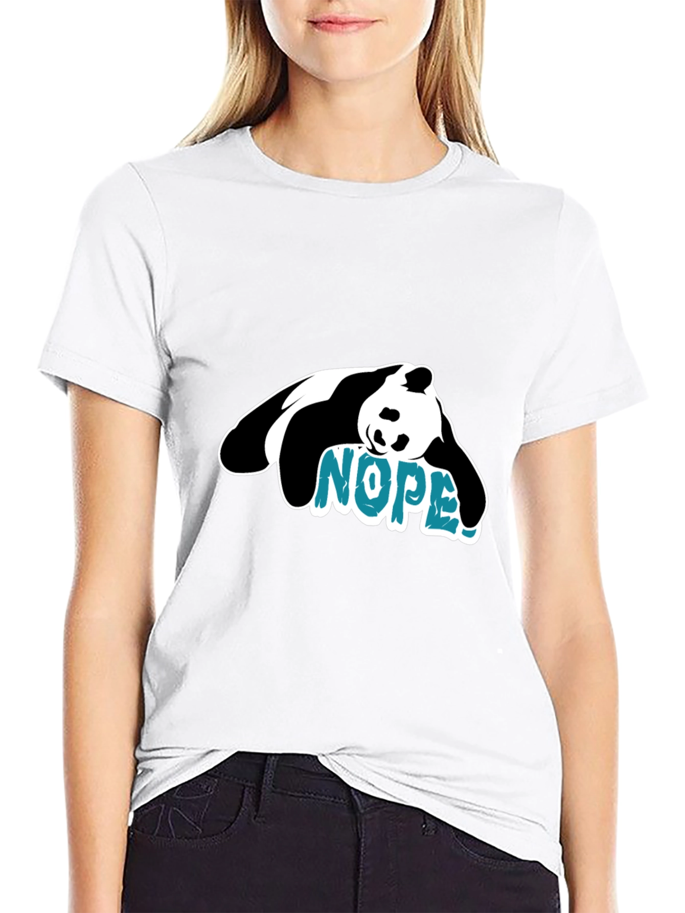 Nope Panda Graphic Tee - Lazy Day Vibes